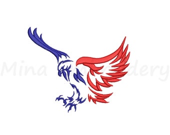 USA Eagle Embroidery Design, Animals Embroidery Design, Machine Embroidery Design, 5 Sizes, Instant Download