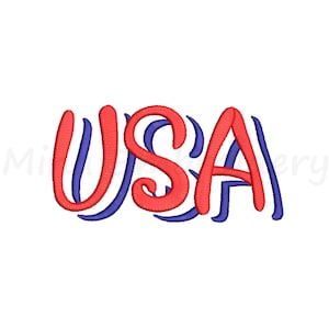 USA Embroidery Design, America Embroidery Design, Machine Embroidery Design, 5 Sizes, Instant Download