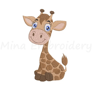 Baby Giraffe Embroidery Design: Animal Applique (Instant Download)