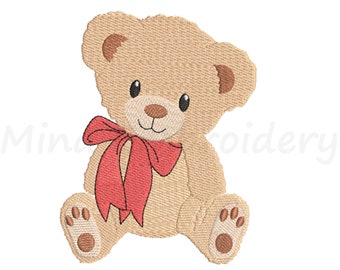 Baby Boy Bear Embroidery Design, Animal Embroidery Design, Machine Embroidery Design, 4 Sizes, Instant Download