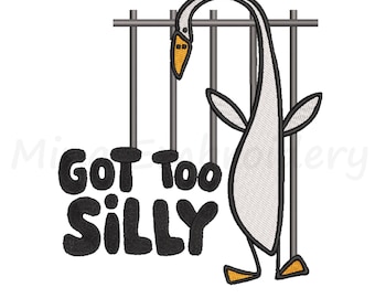Silly Goose Embroidery Design: 4 Sizes (Instant Download)
