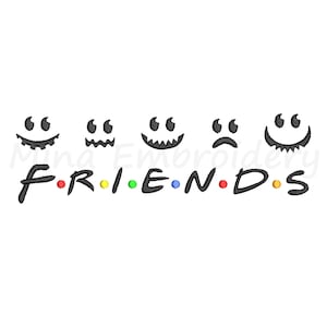 Ghost Friends Embroidery Design, Halloween Embroidery Design, Machine Embroidery Design, 6 Sizes, Instant Download