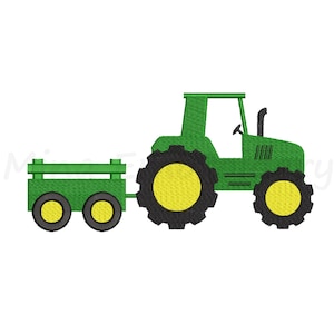 Farm Tractor Embroidery Design, Machine Embroidery Design, 5 Sizes, Instant Download