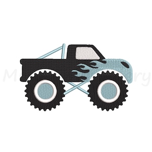 Monster Truck Embroidery Design, Vehicle Embroidery Design, Machine Embroidery Design, 4 Sizes, Instant Download