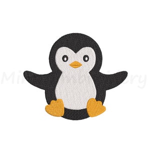 Baby Penguin Embroidery Design: Animal Applique (4 Sizes) (Instant Download)