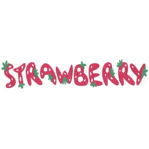 Strawberry Embroidery Design, Machine Embroidery Design, 5 Sizes, Instant Download