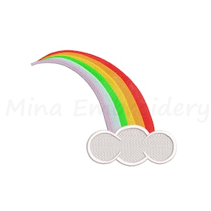 Rainbow Embroidery Design: Half Rainbow, 5 Sizes (Instant Download)
