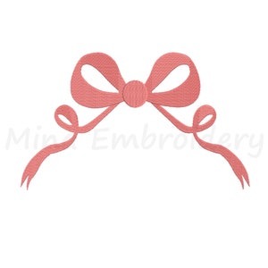 Ribbon Bow Embroidery Design: 7 Sizes (Instant Download)