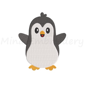 Cute Baby Penguin Embroidery Design, Animal Embroidery Design, Machine Embroidery Design, 4 Sizes, Instant Download
