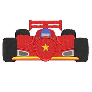 Race Car Embroidery Design, Machine Embroidery Design, 5 Sizes, Instant Download