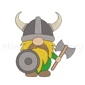 Viking Gnome Embroidery Design, Gnome Embroidery Design, Machine Embroidery Design, 4 Sizes, Instant Download