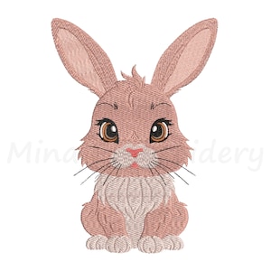 Easter Bunny Embroidery Design, Animal Embroidery Design, Machine Embroidery Design, 4 Sizes, Instant Download
