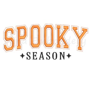 Spooky Season Embroidery Design, Halloween Embroidery Design, Machine Embroidery Design, 5 Sizes, Instant Download