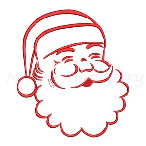 Vintage Santa Face Embroidery Design: Retro Christmas (Instant Download)
