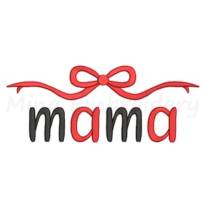 Coquette Mama Embroidery Design, Mother&#39;s Day Embroidery Design, Machine Embroidery Design, 6 Sizes, Instant Download