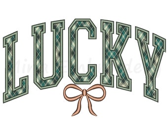 Lucky Coquette Applique Embroidery Design: St. Patrick's Day (Instant Download)