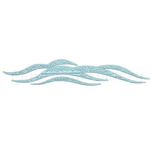 Wave Embroidery Design: Summer Ocean Pattern (6 Sizes) (Instant Download)