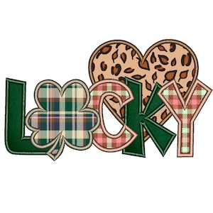 Herz-Applikation, Stickdatei St. Patrick&#39;s Day (Instant Download)