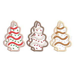 Christmas Tree Cake Embroidery Design, Christmas Applique Embroidery Design, Machine Embroidery Design, 6 Sizes, Instant Download