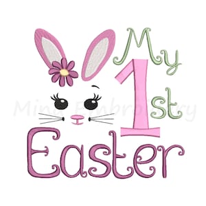 My 1st Easter Bunny Embroidery Design (Digital Download)