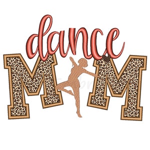 Dance Mom Applique Embroidery Design, Machine Embroidery Design, 5 Sizes, Instant Download