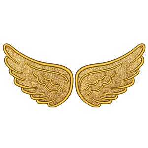 Angel Wings Applique Embroidery Design, Machine Embroidery Design, 6 Sizes, Instant Download