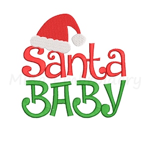 Santa Baby Embroidery Design, Christmas Embroidery Design, Machine Embroidery Design, 5 Sizes, Instant Download