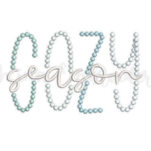 Cozy Season Embroidery Design, Machine Embroidery Design, 5 Sizes, Instant Download