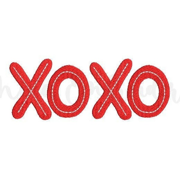 XOXO Embroidery Design, Valentine Embroidery Design, Machine Embroidery Design, 7 Sizes, Instant Download