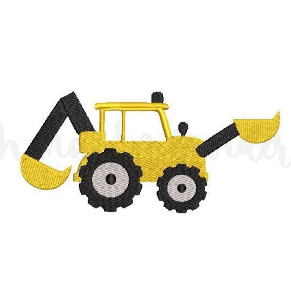 Construction Bulldozer Embroidery Design, Machine Embroidery Design, 4 Sizes, Instant Download