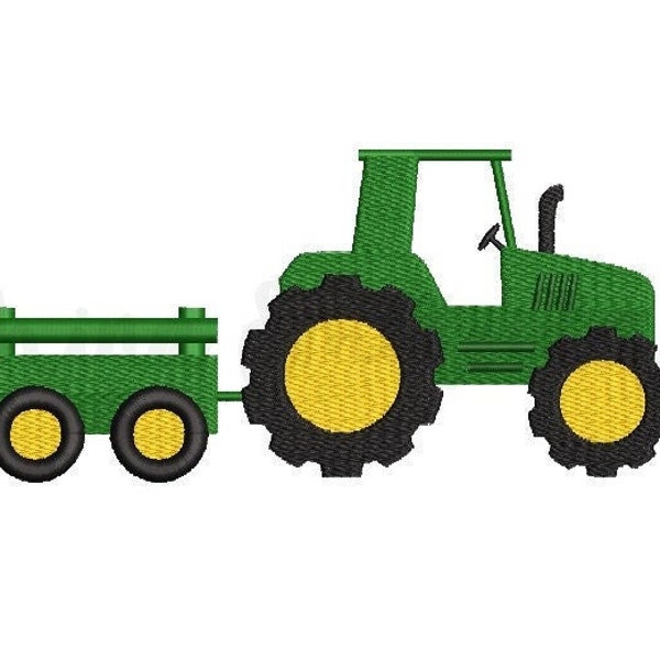 Farm Tractor Embroidery Design, Machine Embroidery Design, 5 Sizes, Instant Download