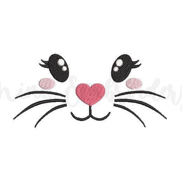 Girl Baby Bunny  Face Embroidery Design, Easter Embroidery Design, Machine Embroidery Design, 4 Sizes Instant Download