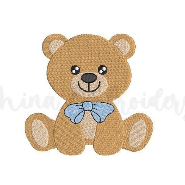 Sitting Baby Teddy Bear Embroidery Design, Animal Embroidery Design, Machine Embroidery Design, 4 Sizes, Instant Download