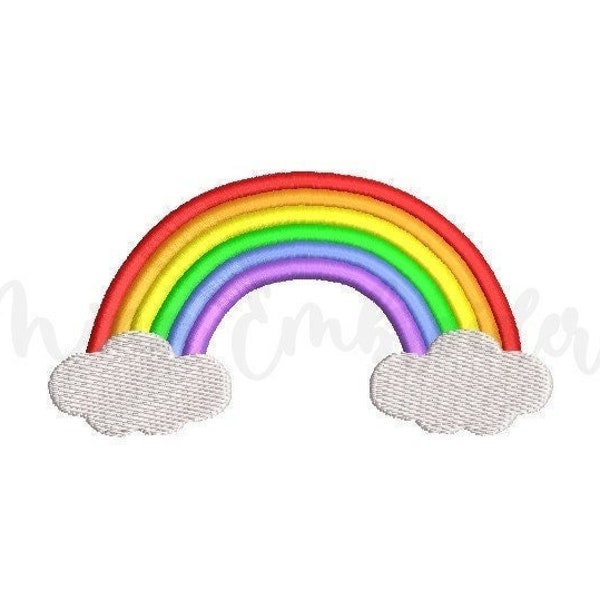 MINI Colorful Rainbow Embroidery Design, Machine Embroidery Design, 6 Sizes, Instant Download
