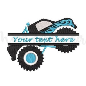 Monster Truck Embroidery Design, Truck Embroidery Design, Machine Embroidery Design, 4 Sizes, Instant Download