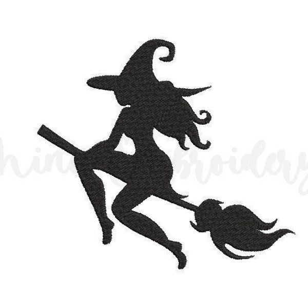Halloween Embroidery Design, Witch Embroidery Design, Machine Embroidery Design, 5 Sizes, Instant Download