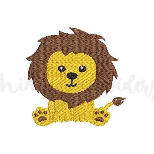 Baby Boy Lion Embroidery Design, Animal Embroidery Design, Machine Embroidery Design, 5 Sizes, Instant Download