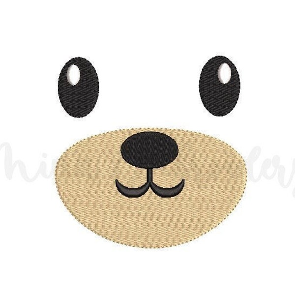 Baby Boy Bear FaceEmbroidery Design, Animal Embroidery Design, Machine Embroidery Design, 6 Sizes, Instant Download