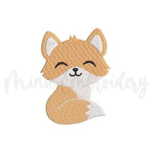 Cute Boy Baby Fox Embroidery Design, Animal Embroidery Design, Machine Embroidery Design, 5 Sizes, Instant Download