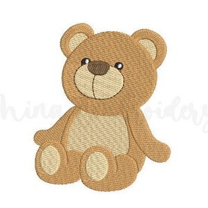 Baby Teddy Bear Embroidery Design, Animal Embroidery Design, Machine Embroidery Design, 5 Sizes, Instant Download