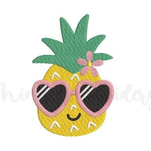 Fruit Ninja Pineapple machine embroidery design fill stitch 