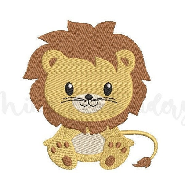 Baby Boy Lion Embroidery Design, Animal Embroidery Design, Machine Embroidery Design, 4 Sizes, Instant Download