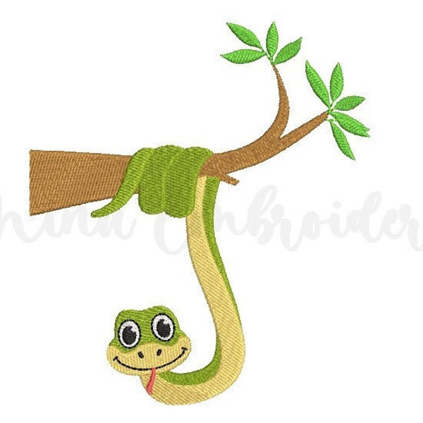 Swinging Baby Snake Embroidery Design, Animal Embroidery Design, Machine Embroidery Design,  4 Sizes, Instant Download