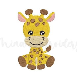 Cute Baby Giraffe Embroidery Design, Animal Embroidery Design, Machine Embroidery Design, 5 Sizes, Instant Download