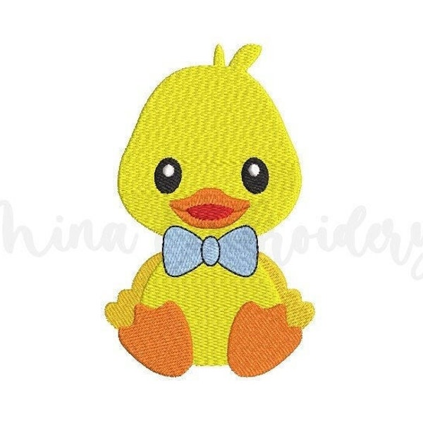 Baby Boy Duck Embroidery Design, Animal Embroidery Design, Machine Embroidery Design, 4 Sizes, Instant Download