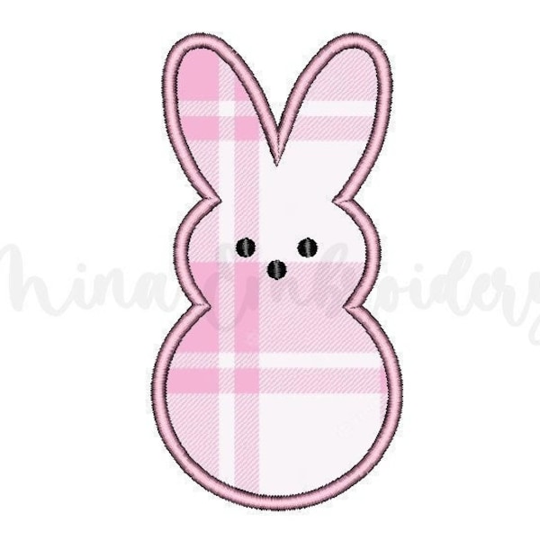 Easter Bunny Applique Embroidery Design, Baby Bunny Applique Embroidery Design, Machine Embroidery Design, 5 Sizes, Instant Download