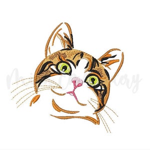 Cat Face Embroidery Design, Animal Embroidery Design, 4 Sizes, Instant ...