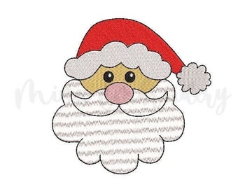 Cute Santa Claus Embroidery Design, Santa Face Embroidery, Christmas Embroidery Design, Machine Embroidery Design, 5 Sizes, Instant Download