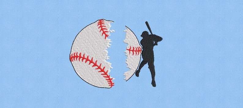 Split Baseball Embroidery Design, Sport Embroidery Design, Machine ...