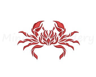 Crab Embroidery Design, Animal Pattern, Machine Embroidery Design, 4 Sizes, Instant Download